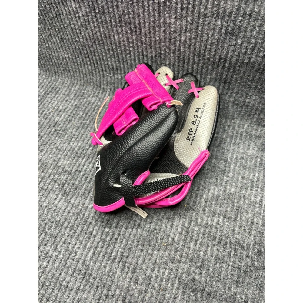 Franklin Sports RTP 8.5 Inch Youth Teeball Baseball Glove Black Pink 14718C2T30